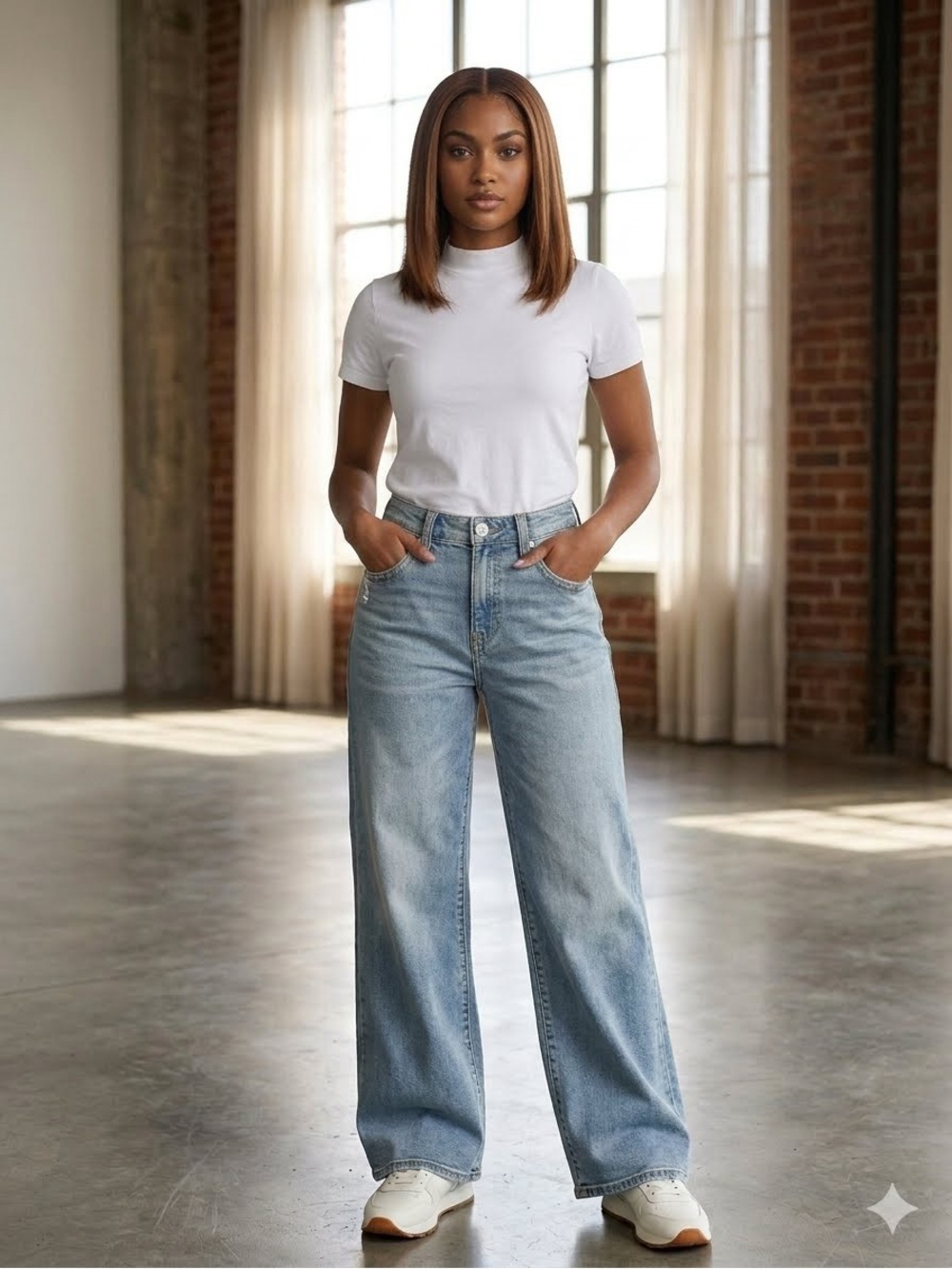 True Religion Leila High Rise Wide Leg Jeans Light Wash Size 30 NWT - Picture 2 of 13